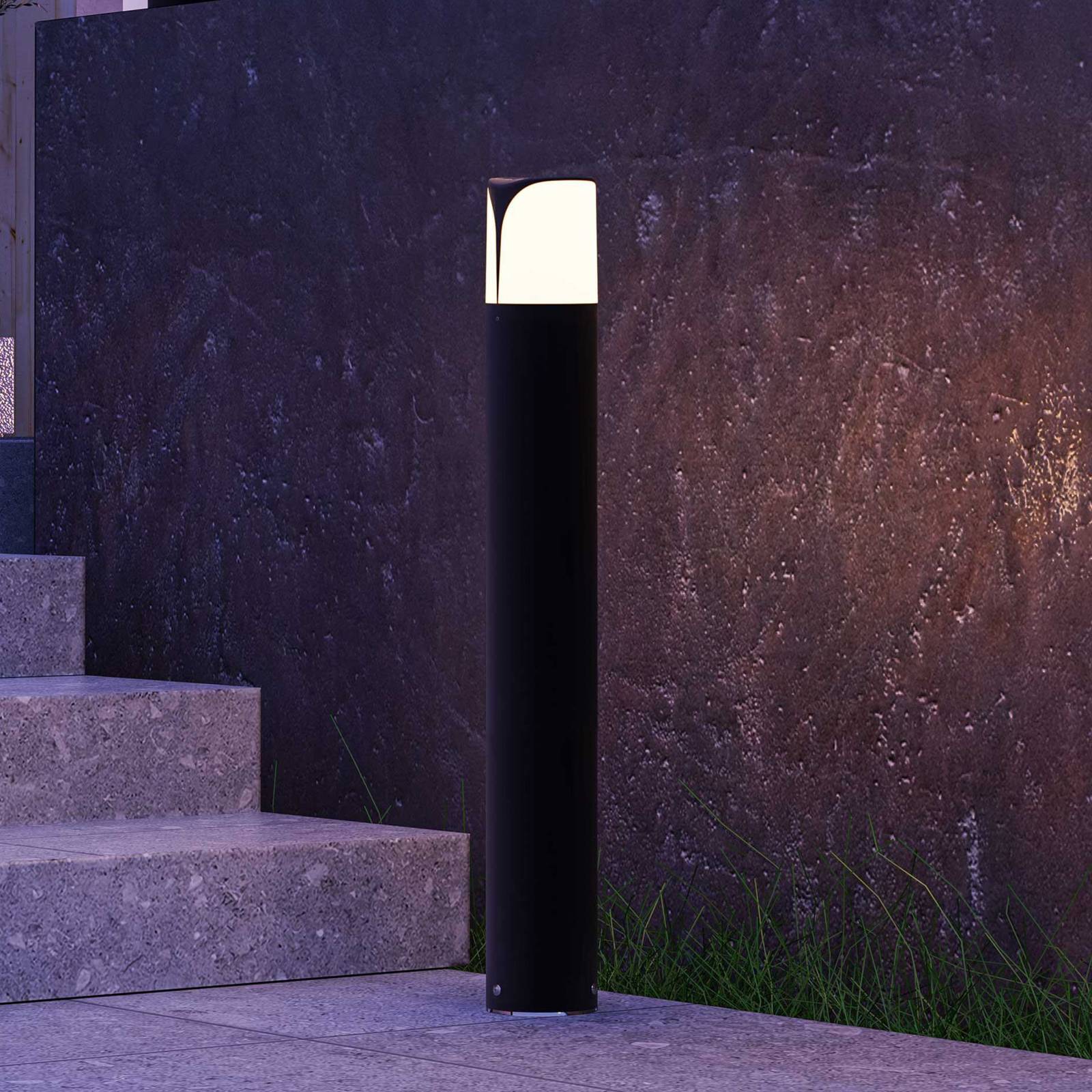 foto del prodotto forlight lampione astra, antracite, alluminio, altezza 80 cm