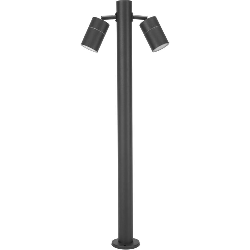 foto del prodotto forlight pixa baliza de jard n con 2 focos orientables gu10. altura 81cm ip44 para exterior. color negro