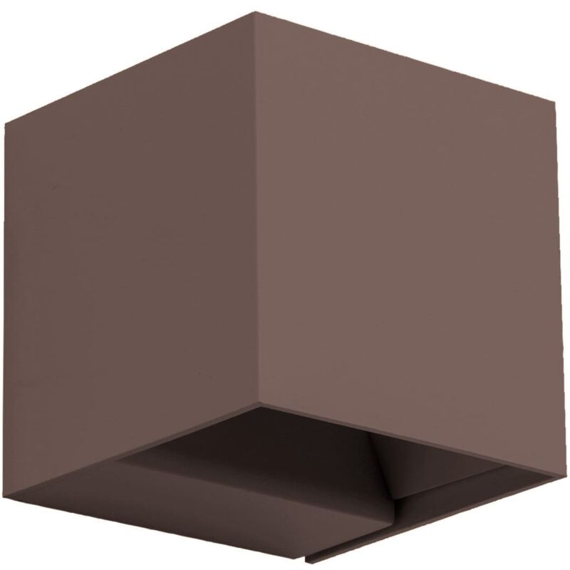 foto del prodotto forlight rex aplique cuadrado con luz blanco c lido 3000k en color marr n