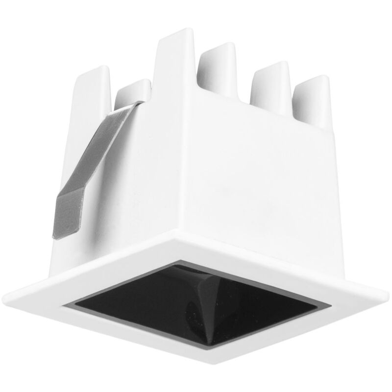 foto del prodotto forligth jim plafoniera led incasso quadrata luce calda 3000k in alluminio colore bianco 44x44mm