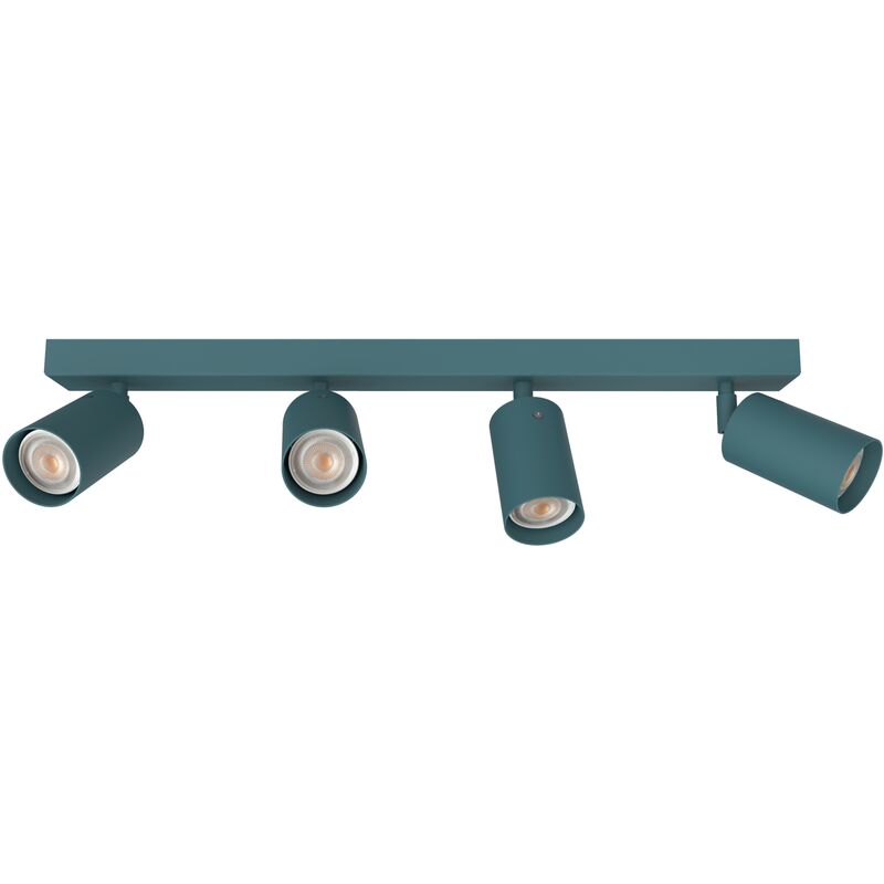 foto del prodotto form l plafoniera, 4x gu10, max 33w, metallo, blu mediterraneo, l.60cm lumicom
