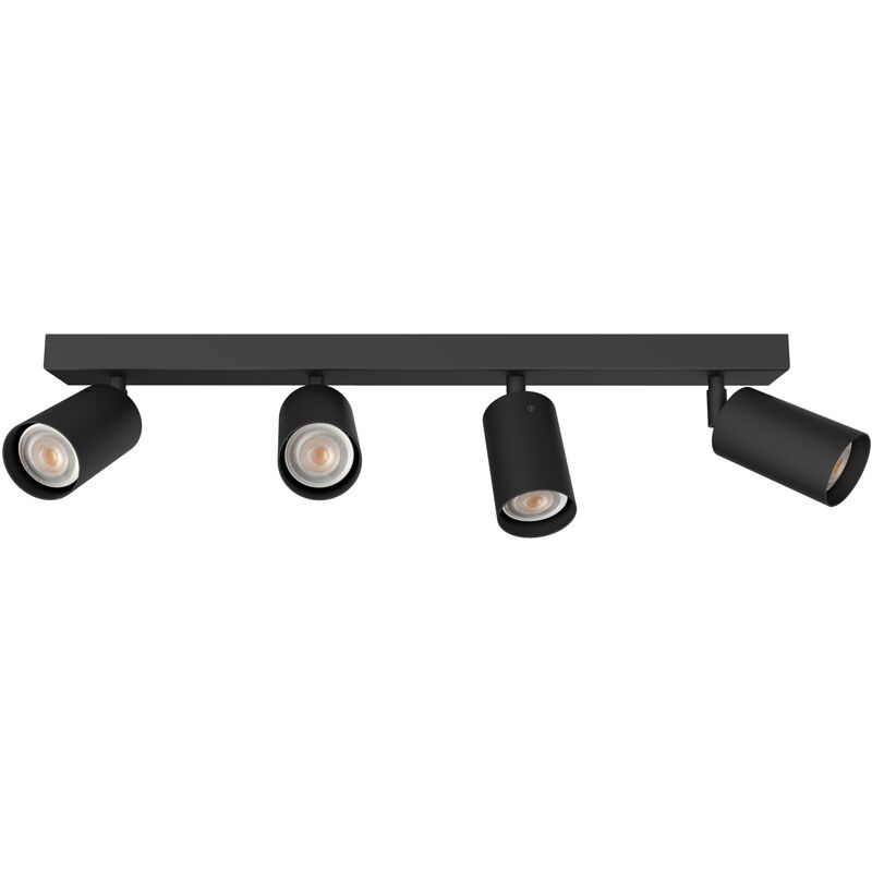 foto del prodotto form l plafoniera, 4x gu10, max 33w, metallo, nero opaco, l.60cm lumicom