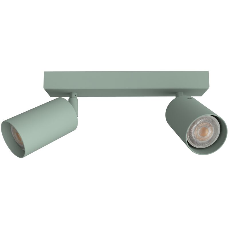 foto del prodotto form m plafoniera, 2x gu10, max 33w, metallo, iceberg green, l.30cm lumicom