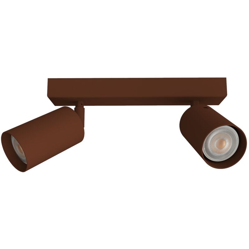 foto del prodotto form m plafoniera, 2x gu10, max 33w, metallo, marrone corten, l.30cm lumicom