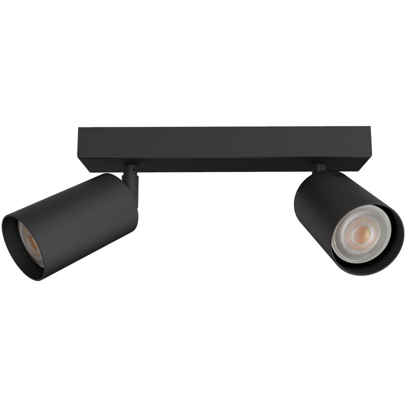 foto del prodotto form m plafoniera, 2x gu10, max 33w, metallo, nero opaco, l.30cm lumicom