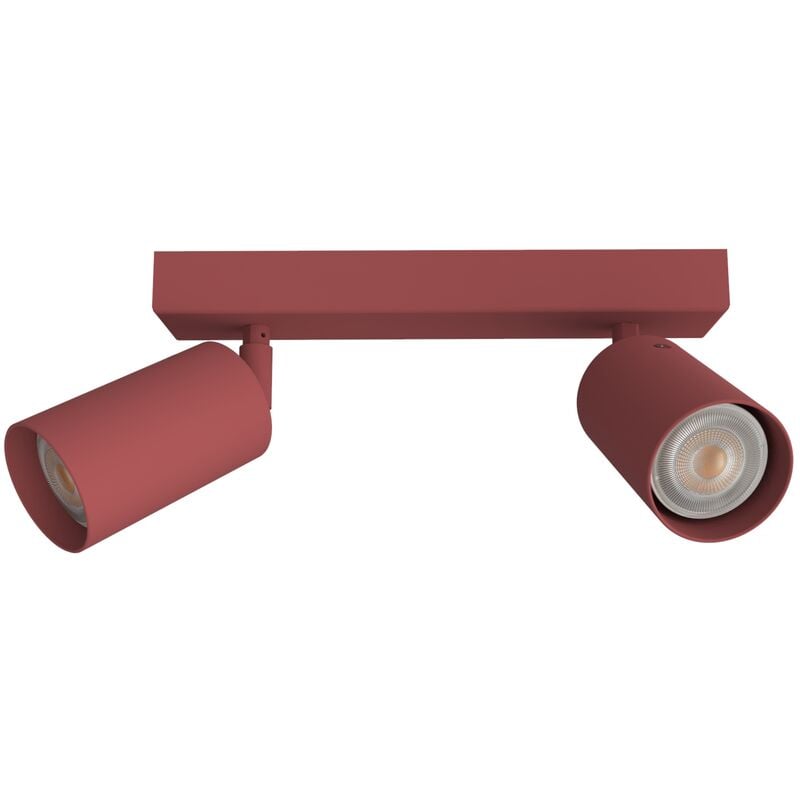 foto del prodotto form m plafoniera, 2x gu10, max 33w, metallo, rosso cowhide, l.30cm lumicom