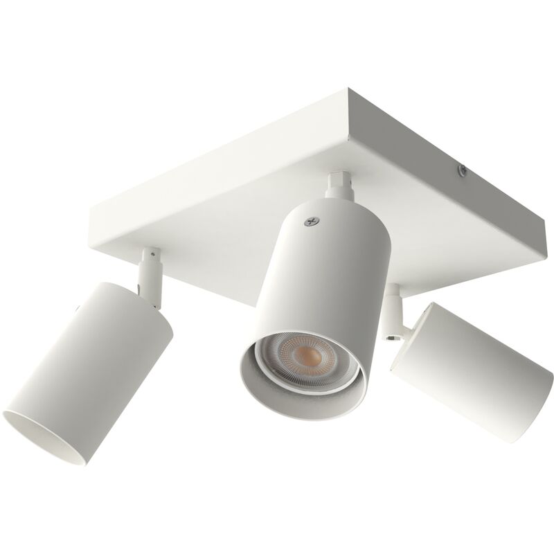 foto del prodotto form q plafoniera, 3x gu10, max 33w, metallo, bianco opaco, 30x30cm lumicom