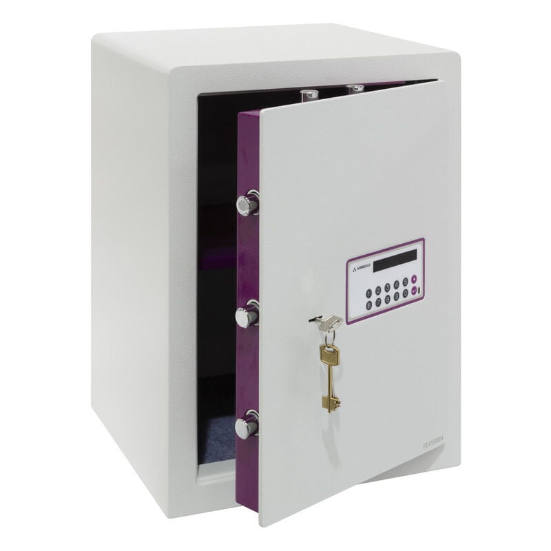 foto del prodotto forma evolution cassaforte con chiave e codice, cassaforte mobile, apertura con tastiera e chiave, cassaforte elettronica, doppia sicurezza xxl 52