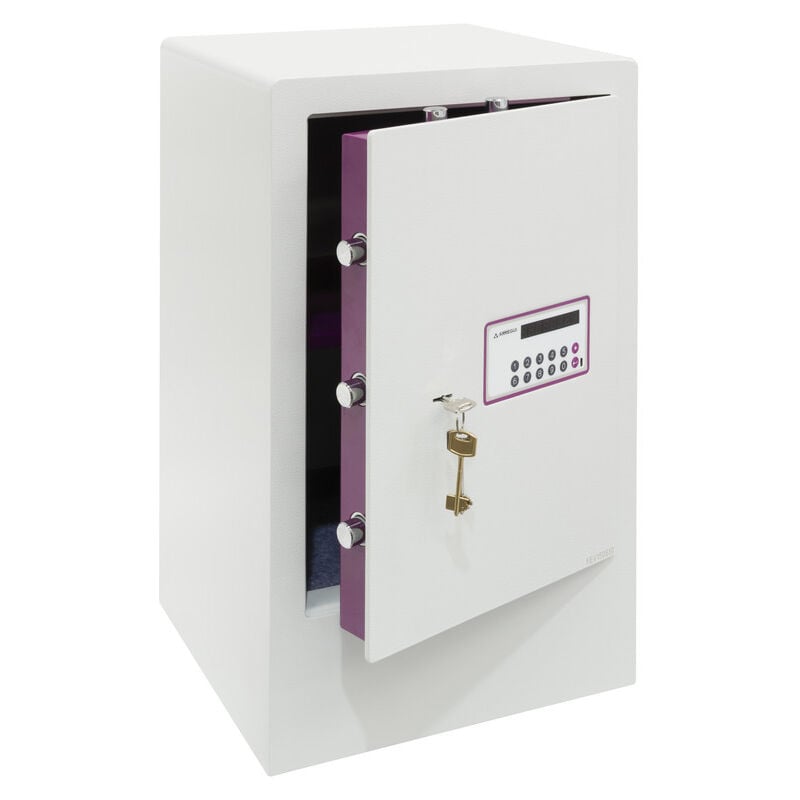 foto del prodotto forma evolution cassaforte con chiave e codice, cassaforte mobile, apertura con tastiera e chiave, cassaforte elettronica, doppia sicurezza xxl presa