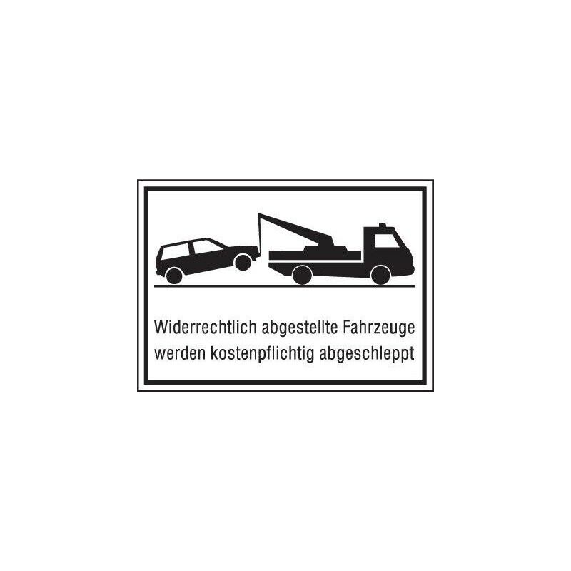 foto del prodotto format strecken parkverbotschild alu 400x250 mm widerrechtl.