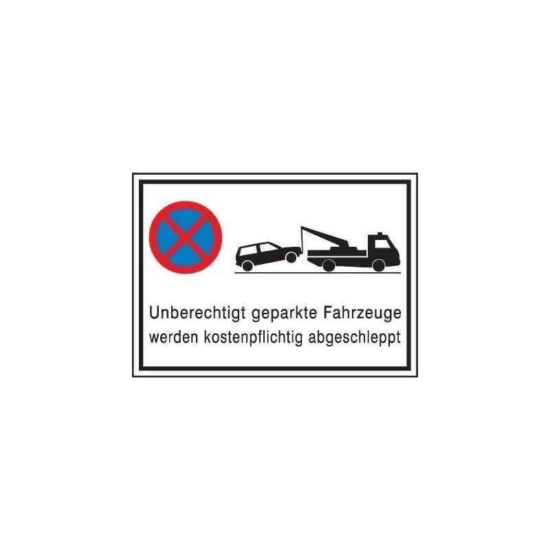 foto del prodotto format strecken parkverbotschild alu 600x400 mm abschl