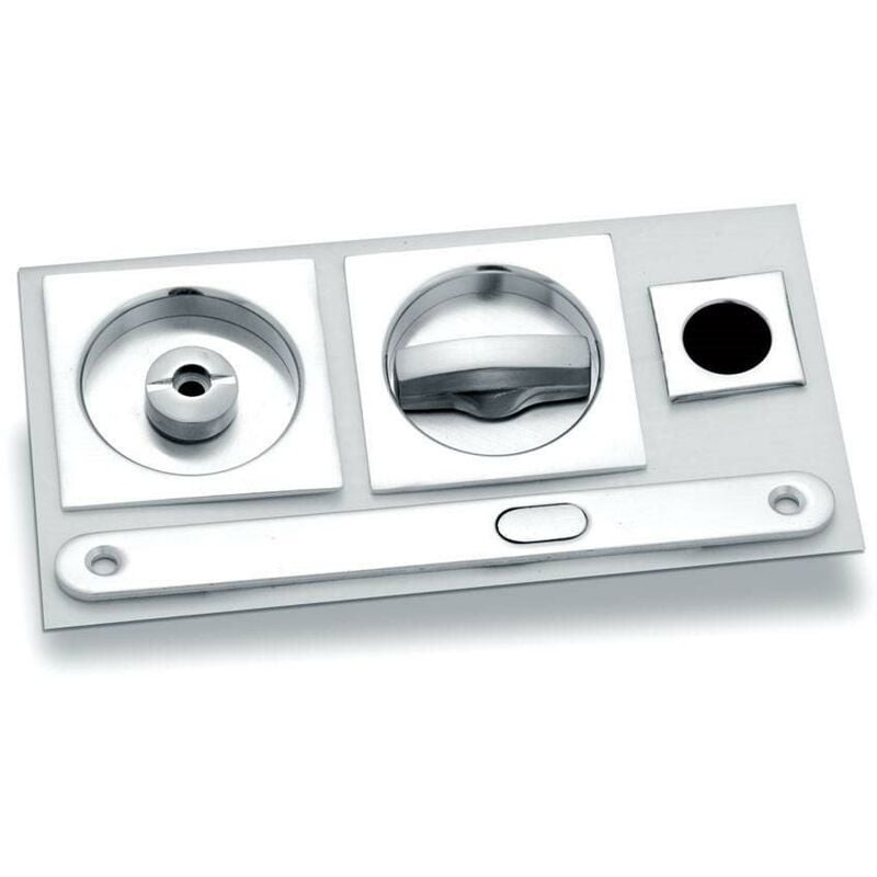 foto del prodotto forme kit per porte scorrevoli scrigno mod. quadrato cromo satinato