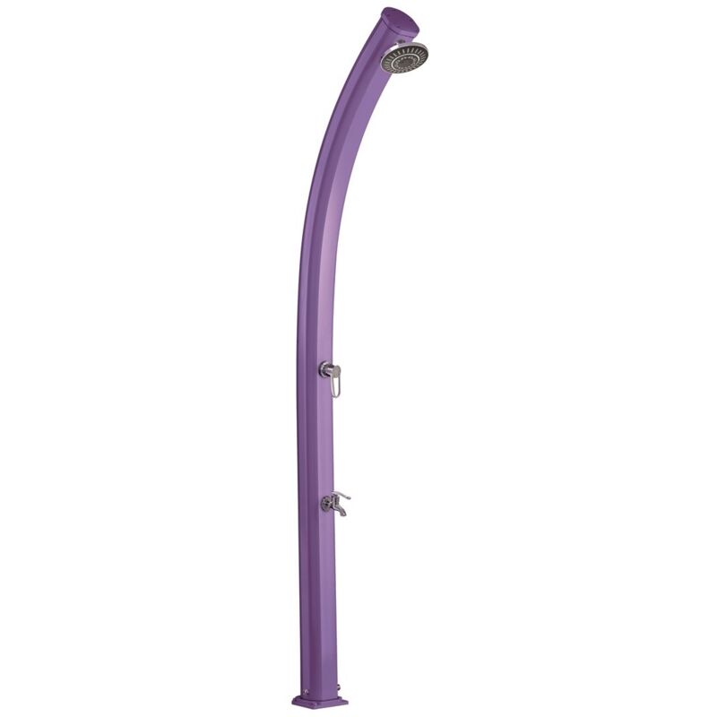 foto del prodotto formidra doccia solare da esterno jolly 25l 233x15x16,5 cm alluminio pediluvio, soffione e miscelatore rosa