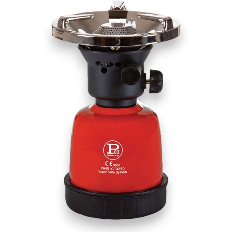 foto del prodotto fornellino a gas per campeggio in metallo con accensione normale