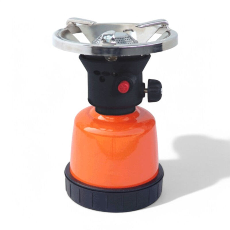 foto del prodotto fornello a gas in metallo accensione piezo da campeggio 190 gr