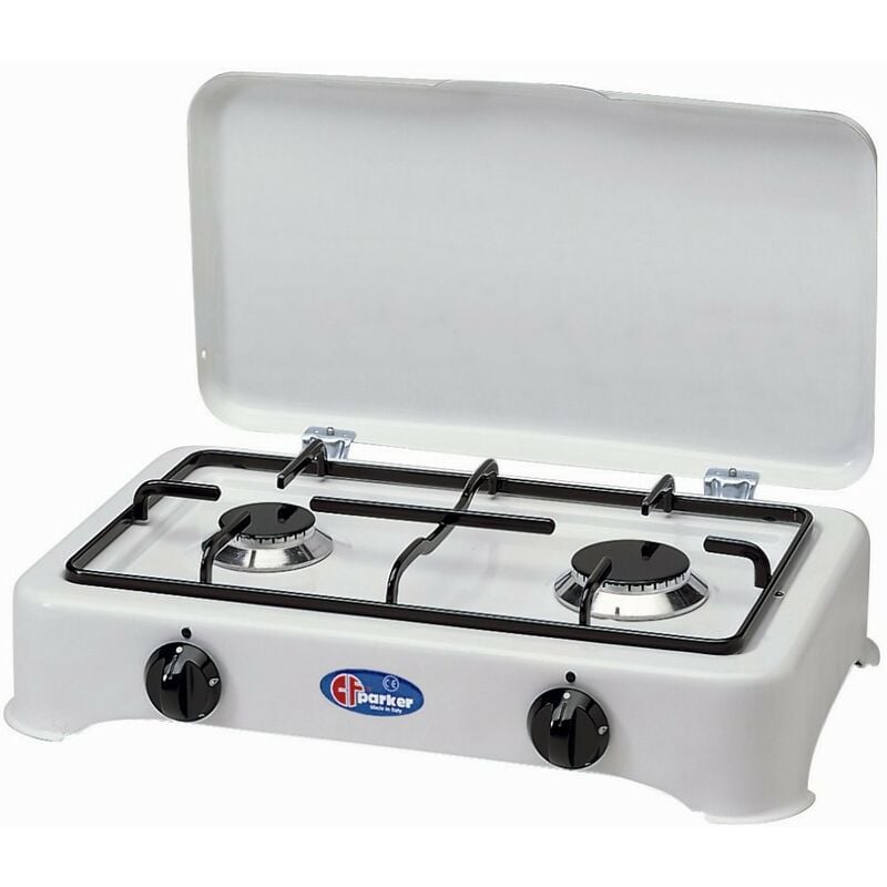 foto del prodotto fornello a gas metano gpl a 2 fuochi cf parker mod. 5326gp gpl
