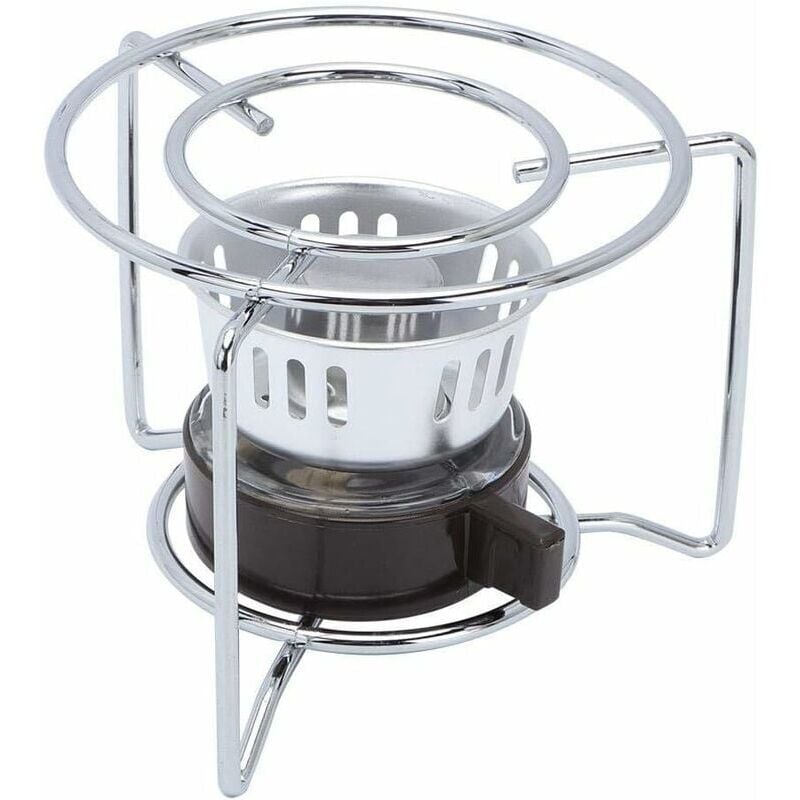 foto del prodotto fornello ad alcool portatile, fornello da campeggio, acciaio inossidabile per esterni per escursionismo e pesca