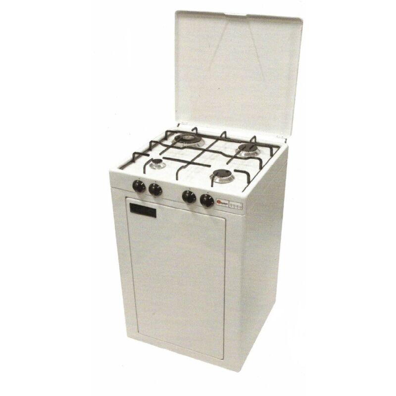 foto del prodotto fornello cucina a gas gpl metano 4 fuochi con valvola di sicurezza doppia corona con mobile 541gps c gpl