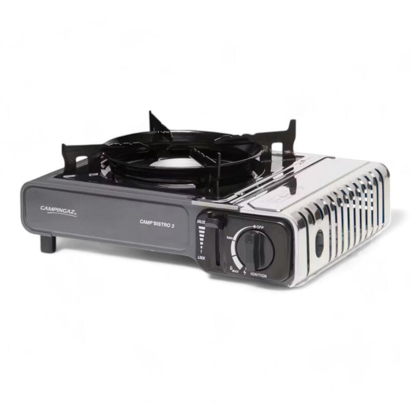 foto del prodotto fornello da tavolo portatile 2200w con accensione piezoelettrica e sistemi di sicurezza ideale per campeggio e picnic