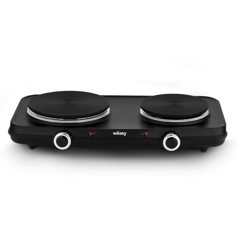foto del prodotto fornello elettrico 2 piastre plw225 - nero