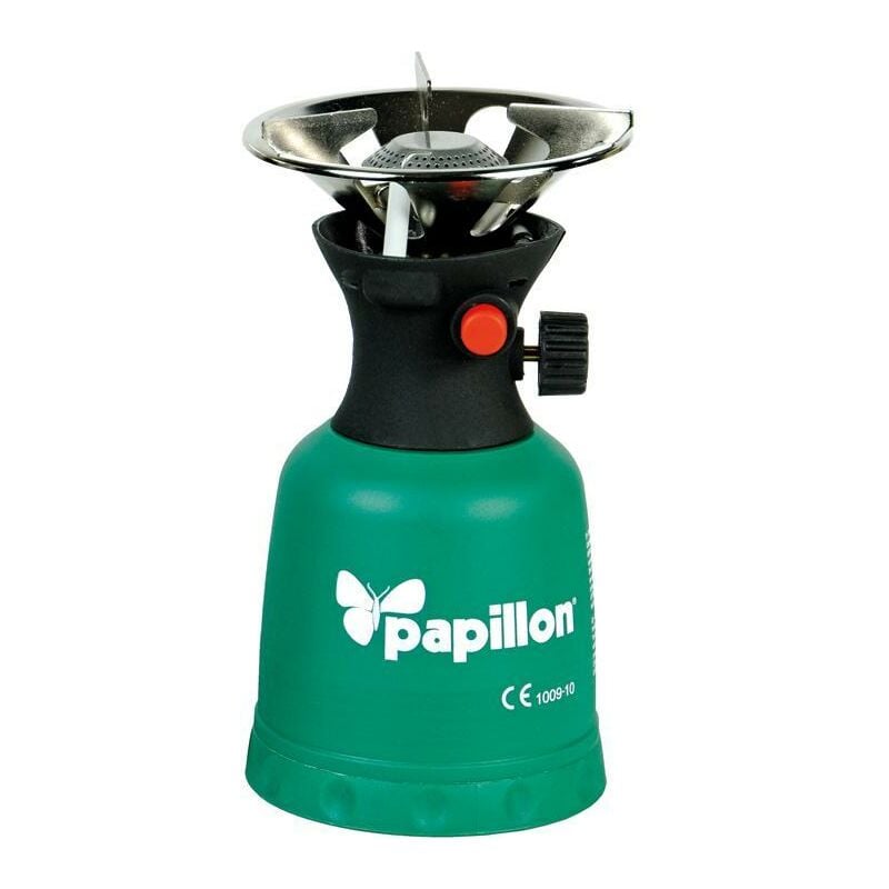 foto del prodotto fornello gas cartuccia piezo papillon cf. scatola
