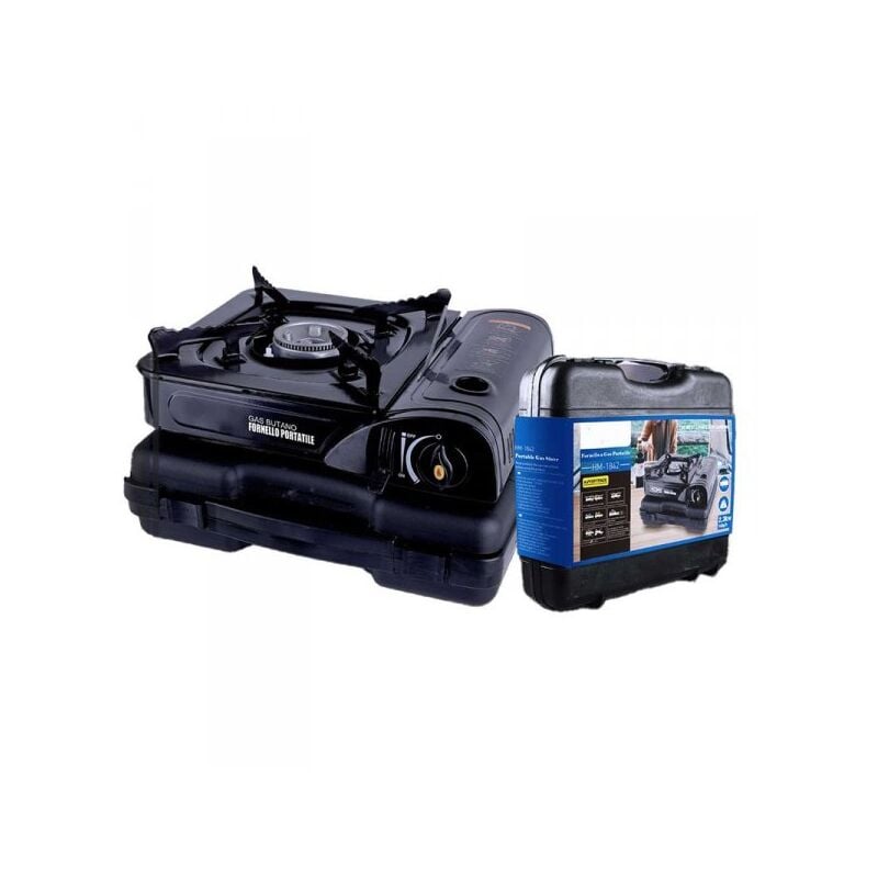 foto del prodotto fornello portatile a gas butano da 2300w 160g h fornello da campeggio con custodia 33x29x10cm