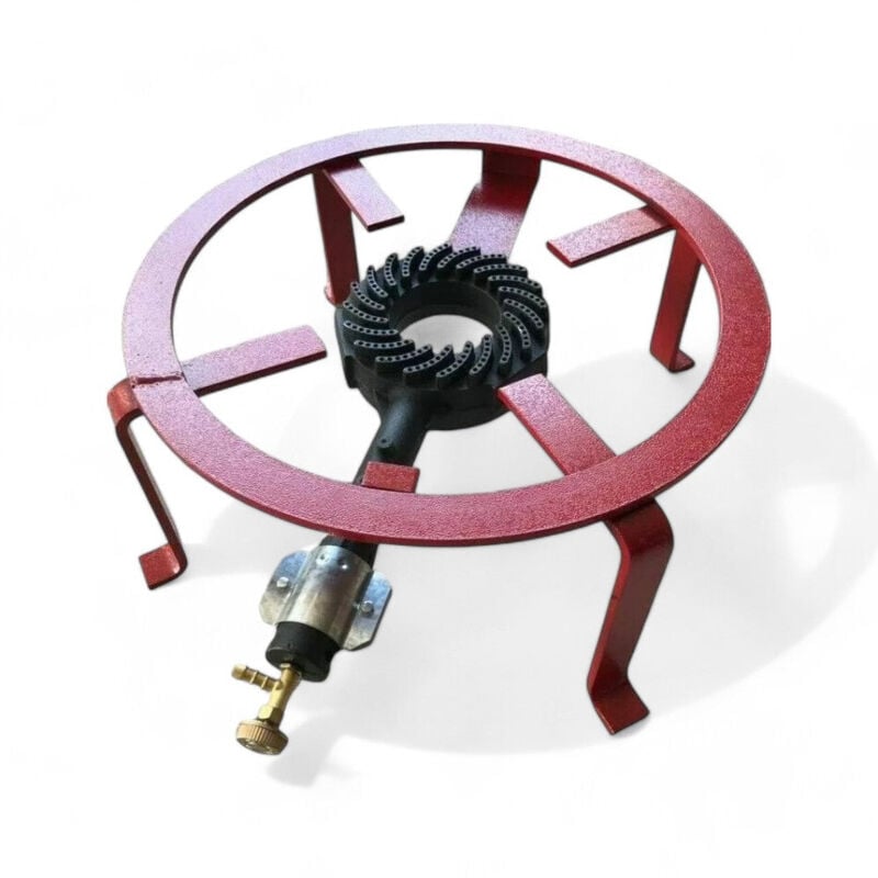 foto del prodotto fornellone a gas 8.5 kw con diametro 50 cm in acciaio e bruciatore in ghisa provvisto di rubinetto