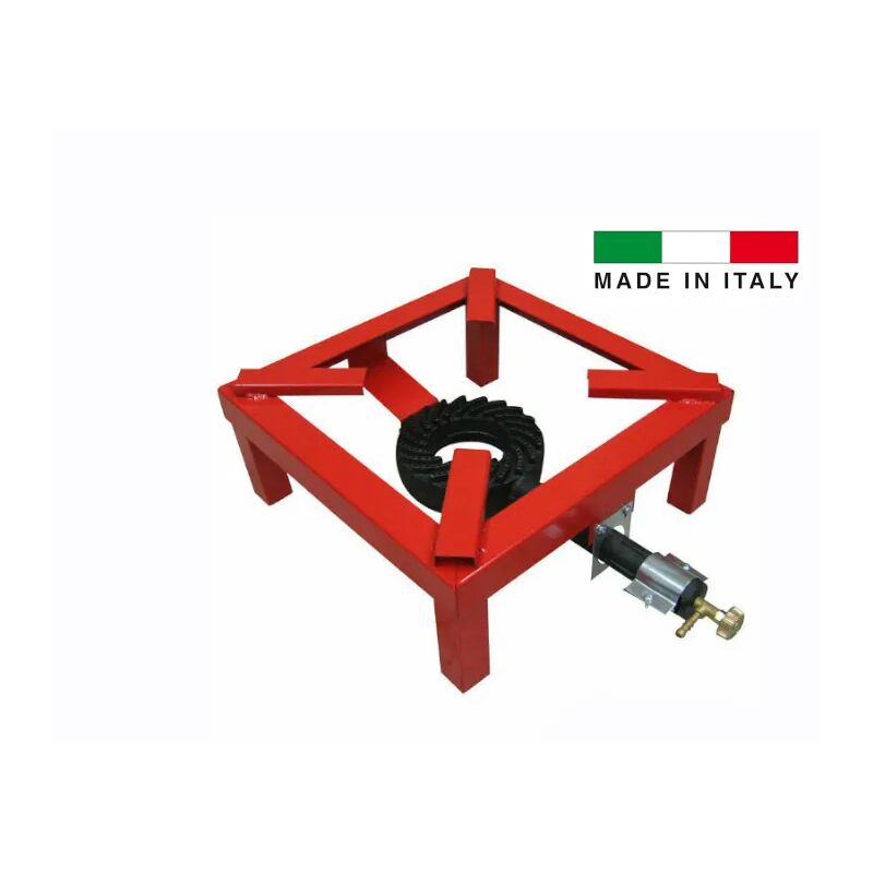 foto del prodotto fornellone gas acciaio verniciato nero cm 40x40 10374 