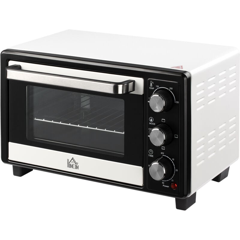 foto del prodotto fornetto elettrico 16l temperatura 100 c 230 c timer 60 minuti bianco homcom