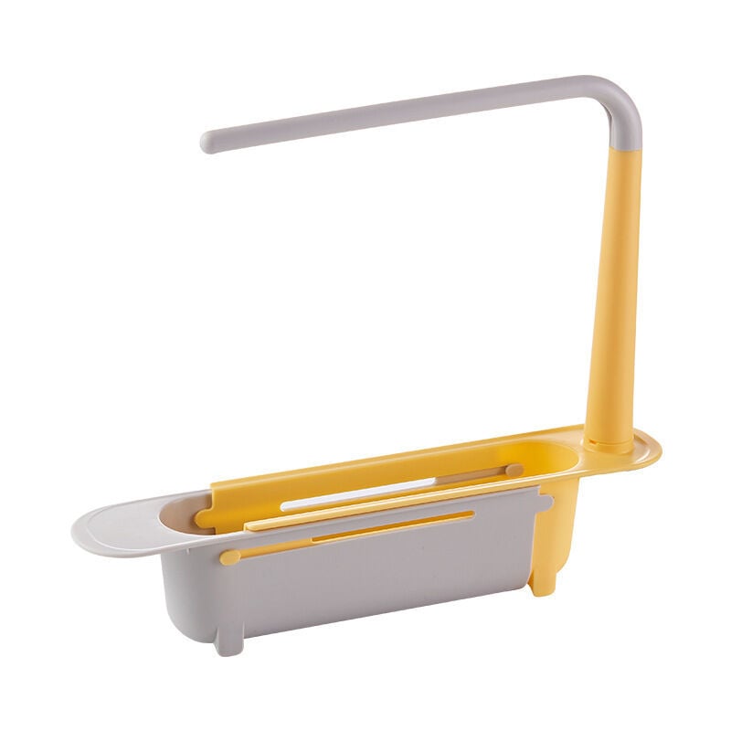 foto del prodotto forniture da cucina monopezzo portalavello estraibile multifunzionale telescopico giallo 32 6 27 cm
