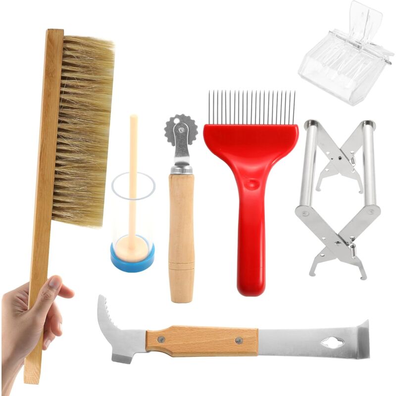 foto del prodotto forniture per apicoltura, kit di avviamento per apicoltura da 7 pezzi, strumenti per alveari e forniture per apicoltura tutto per apicoltori