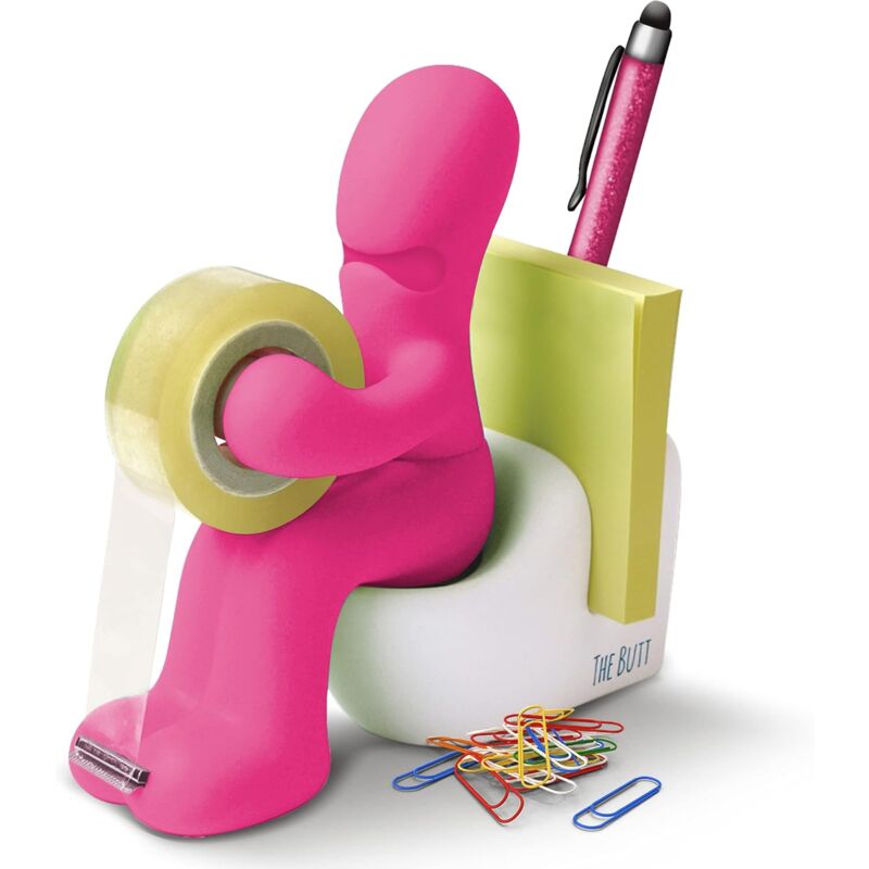 foto del prodotto forniture per ufficio divertente dispenser per nastro adesivo simpatico e divertente supporto per accessori per ufficio con rotolo di nastro