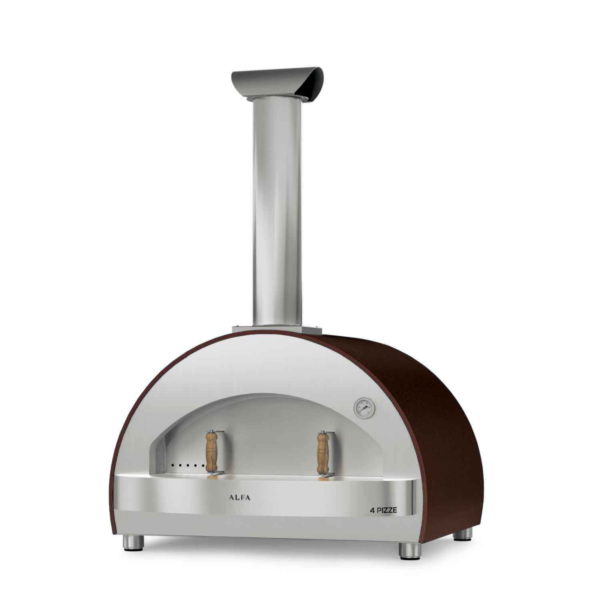 foto del prodotto forno a legna da esterno 108x91x115,7 cm alfa 4 pizze copper