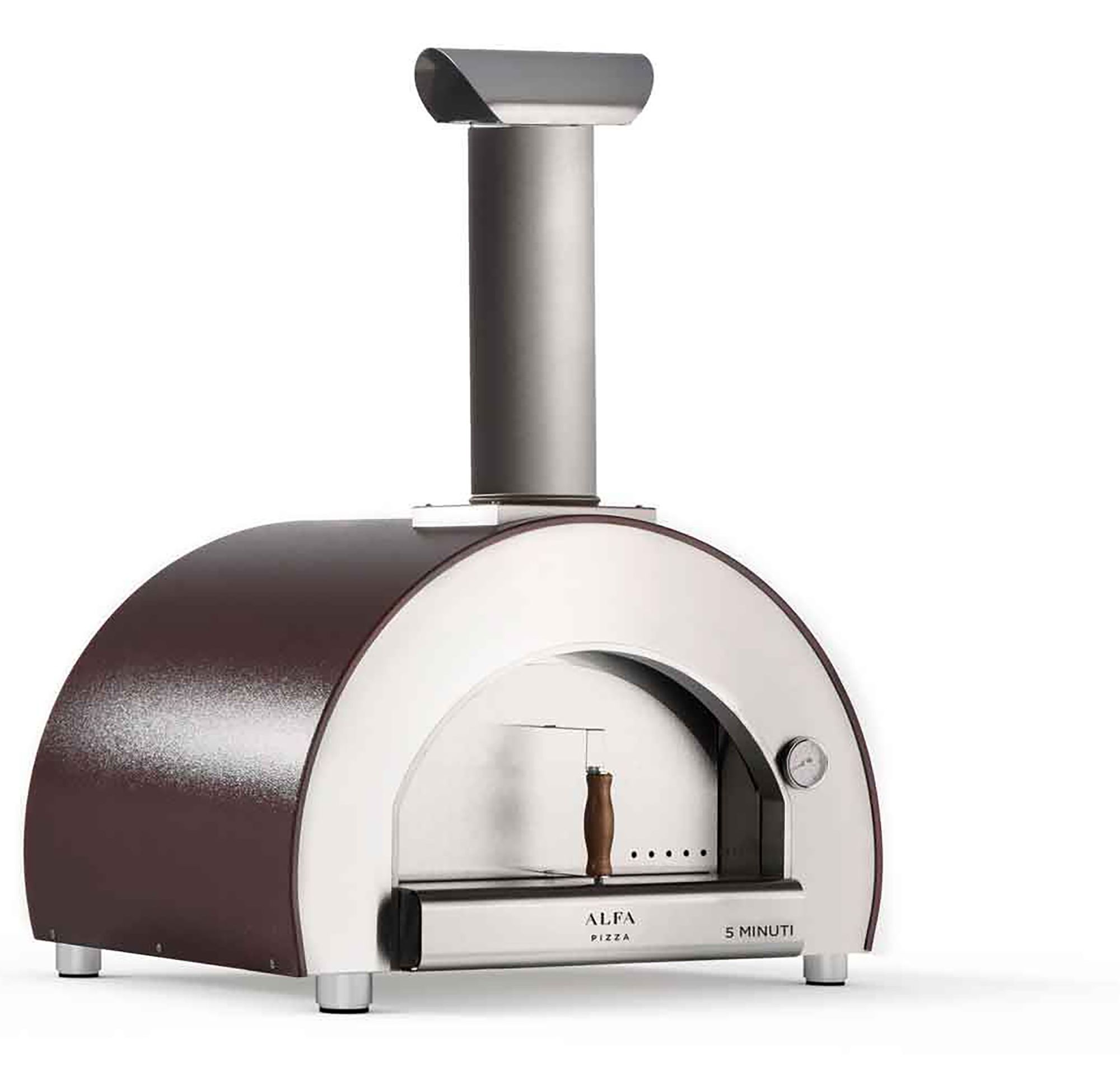 foto del prodotto forno a legna da esterno 95x75x109 cm alfa 5 minuti copper