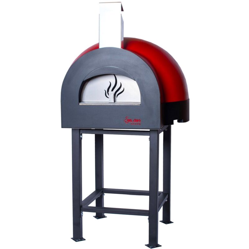 foto del prodotto forno a legna da esterno cottura diretta in refrattario zio ciro subito cotto 60 rosso