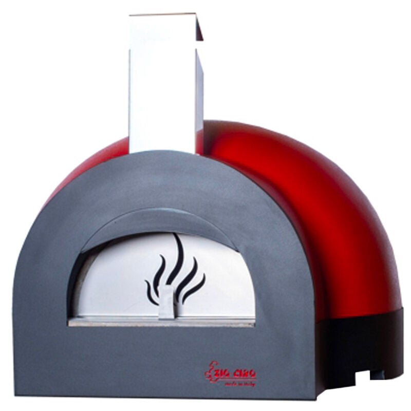 foto del prodotto forno a legna da esterno cottura diretta in refrattario zio ciro subito cotto 80 rosso