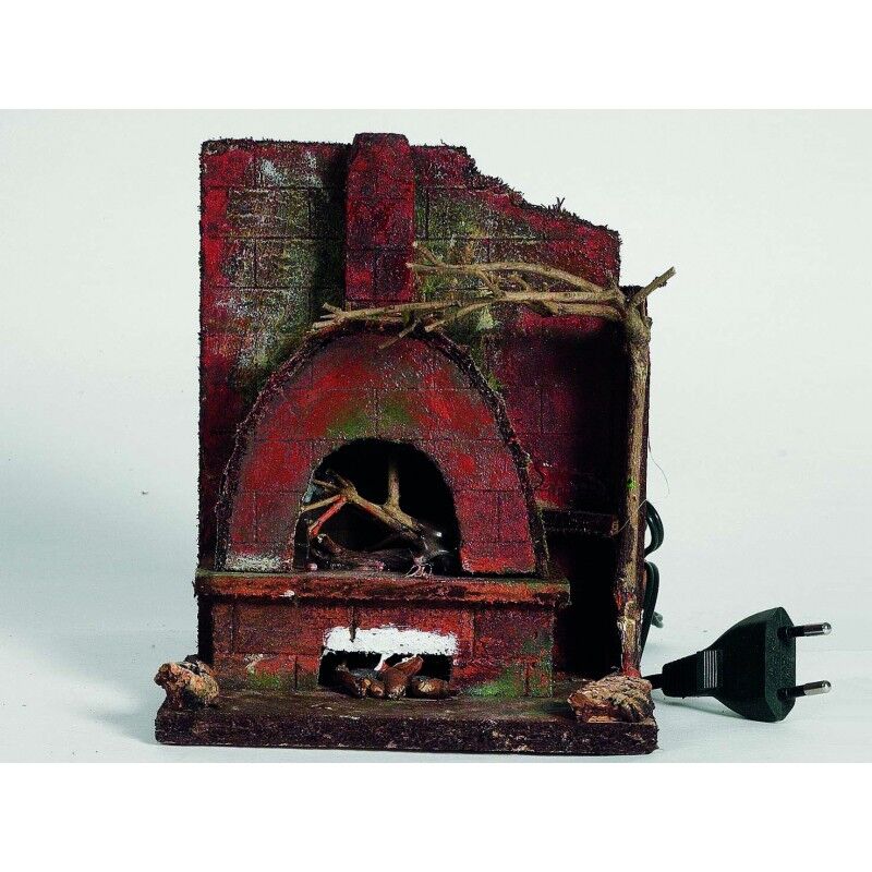 foto del prodotto forno a legna per presepe elettrico cm.17x14x10