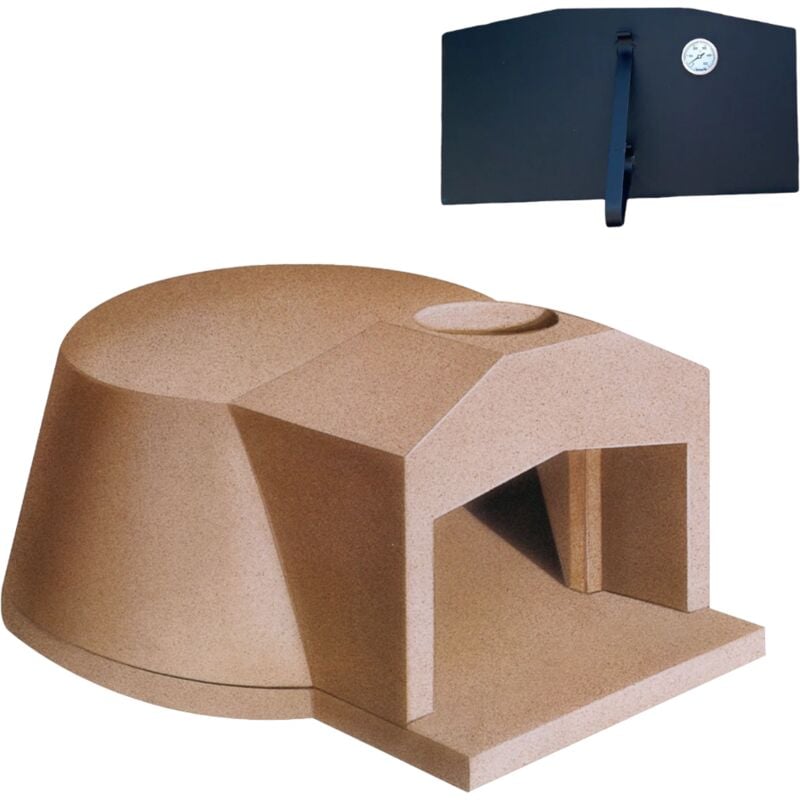 foto del prodotto forno a legna prefabbricato da esterno refrattario pane pizza 96x128x50 cm ben cotto vzf 1