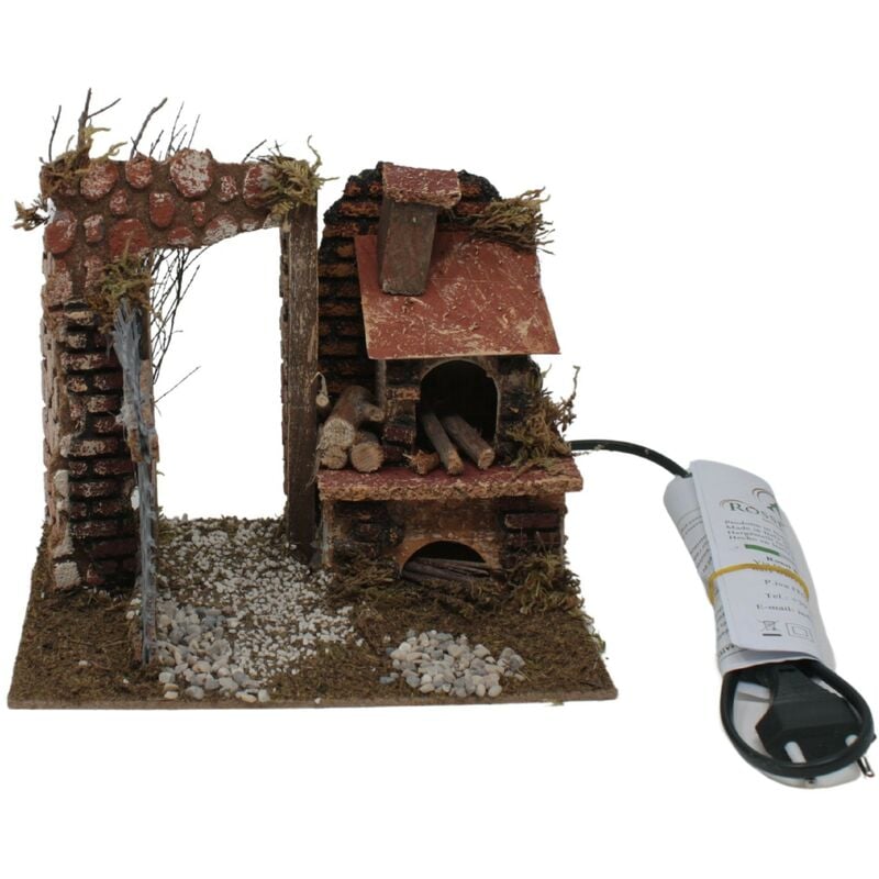 foto del prodotto forno con lampada effetto fuoco 20x14 cm 11746