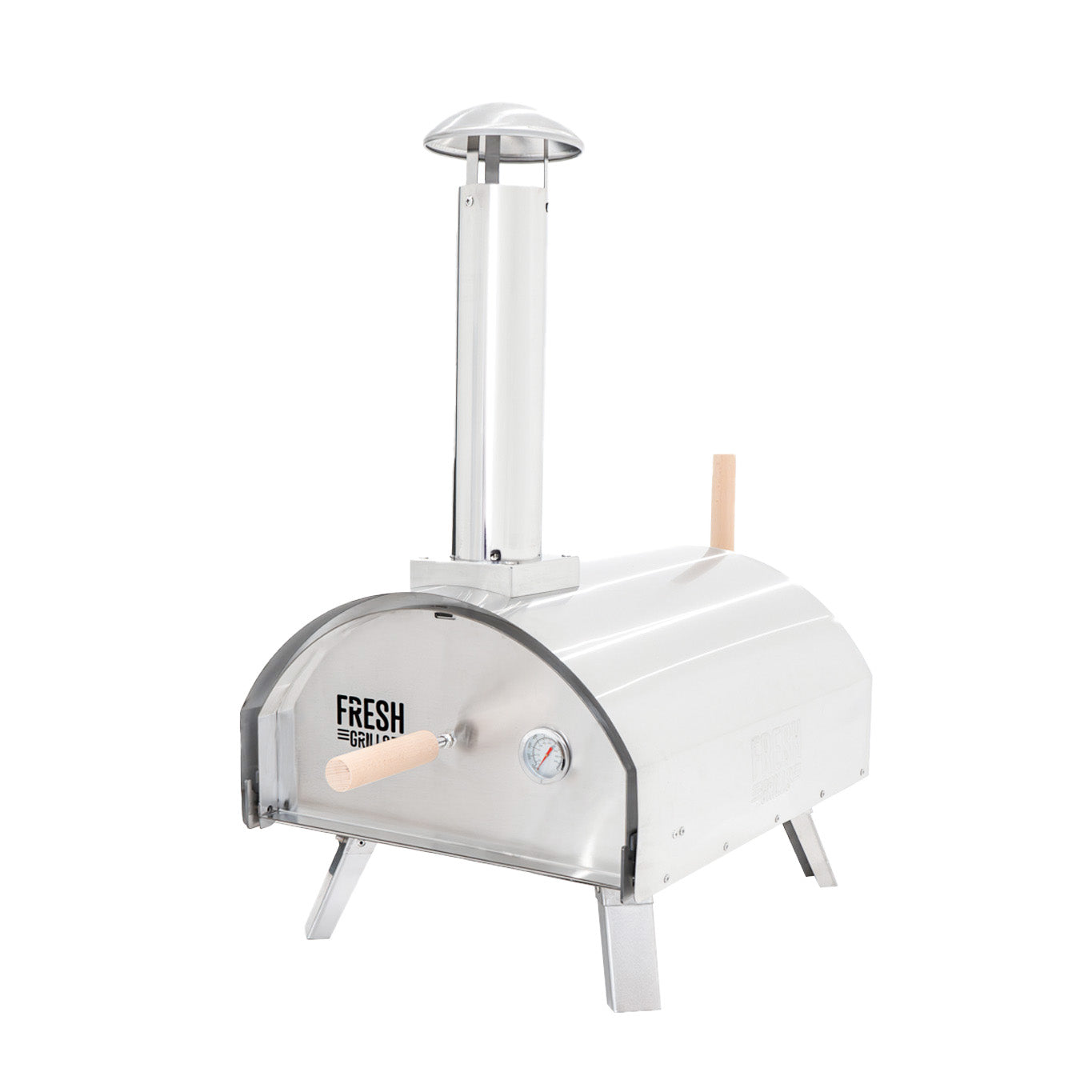 foto del prodotto forno da tavolo per pizza all 39 aperto 30cm in acciaio inox portatile a carbonella