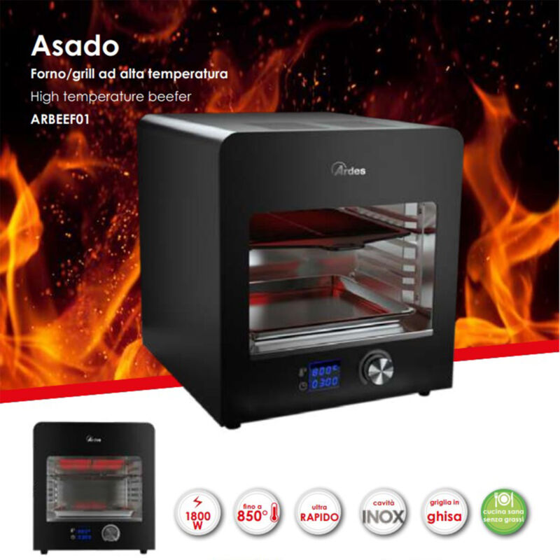 foto del prodotto forno grill ardes asado arbeef01 libera installazione 1800w nero
