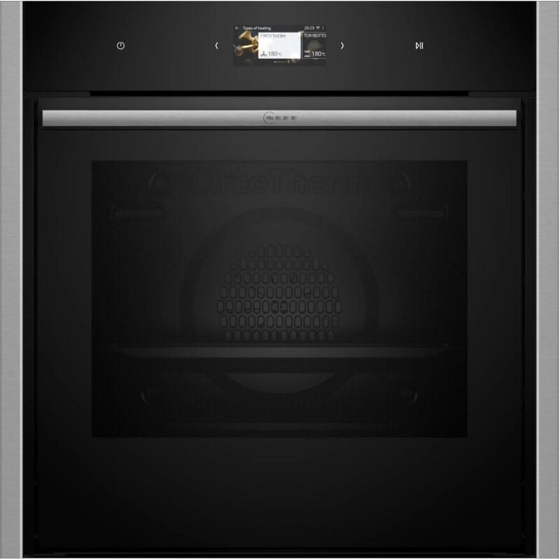 foto del prodotto forno multifunzione integrato 71l 60cm a nero pirolisi b64cs71n0 neff