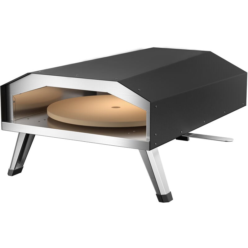 foto del prodotto forno per pizza a gas con pietra 330mm con funzione girevole fornetto portatile da esterno toboli