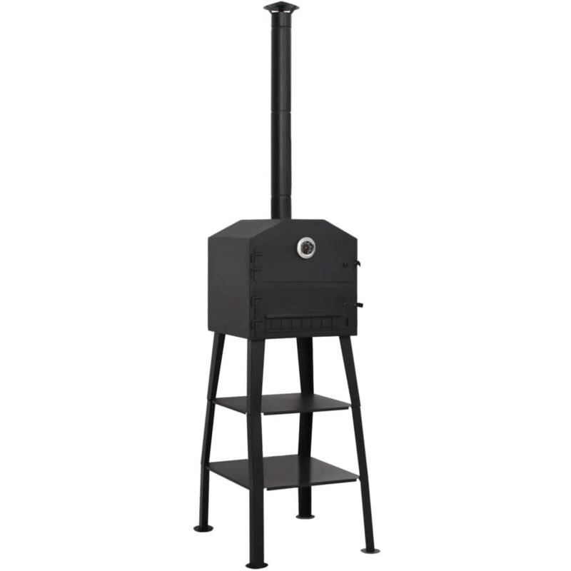 foto del prodotto forno per pizza da esterno a carbone con 2 pietre refrattarie vidaxl 477508