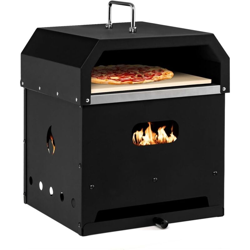 foto del prodotto forno per pizza portatile 4 in 1, forno per pizza all aperto con pietra per pizza, griglia, pala per pizza, per campeggio, picnic, barbecue e feste,
