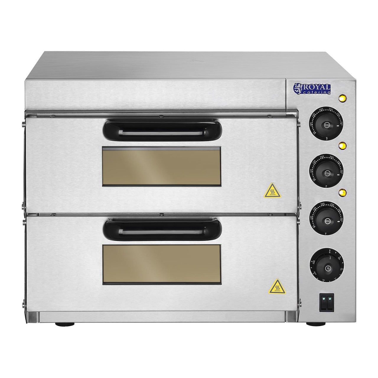foto del prodotto forno pizza 2 camere base chamotte 3000 w acciaio inox 14 0001740