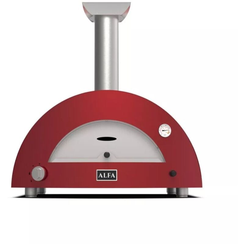 foto del prodotto forno pizza a gas alfa moderno colore rosso 2 pizze