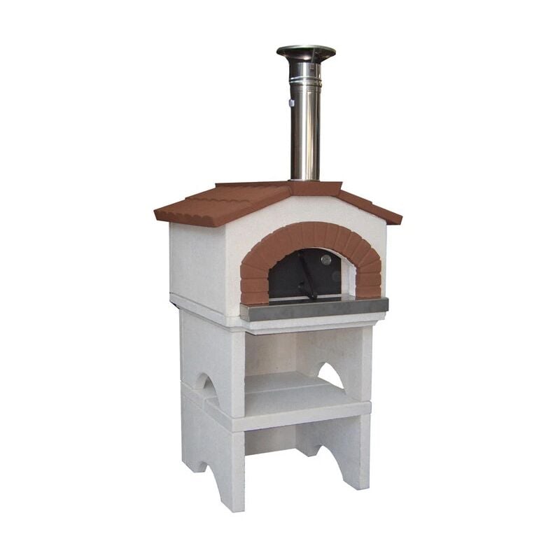 foto del prodotto forno pizza a legna in cemento linea vz garden chef 94x103x207 cm