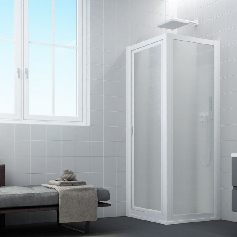immagine 0 del prodotto forte box doccia pivotante 80x80 ap. 80 cm h 190 in acrilico mod. sigma duo