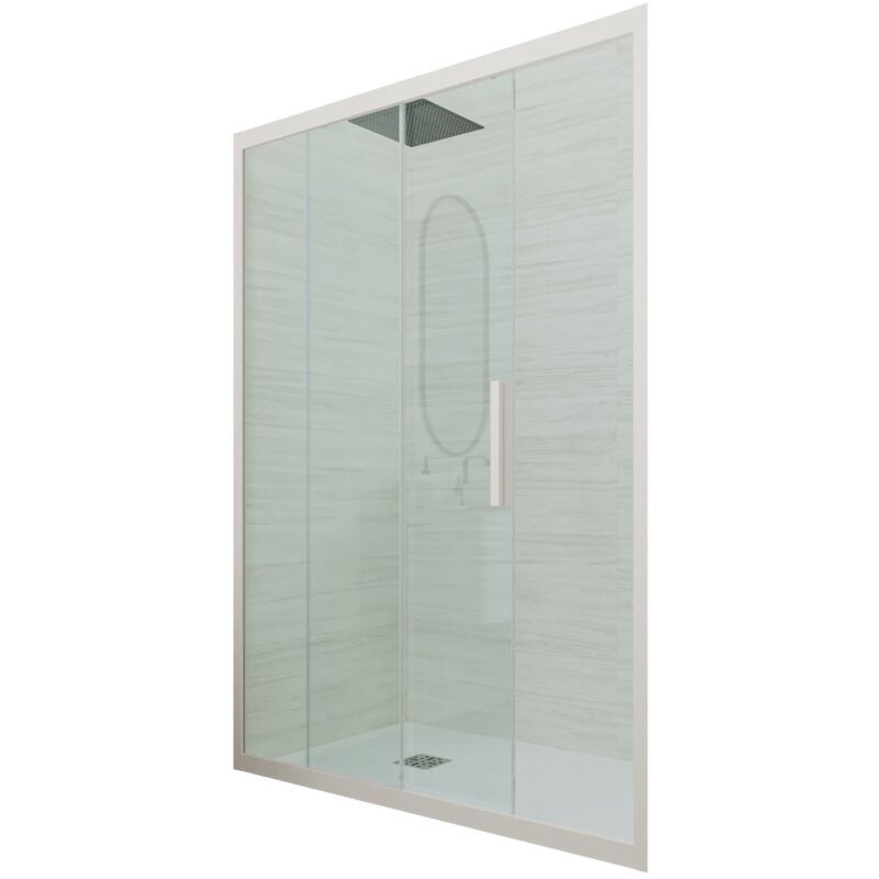 foto del prodotto forte porta doccia champagne scorrevole cm nicchia vetro deco